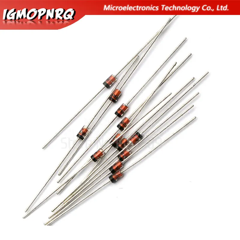 100pcs 1W Zener diode DO-41 3V 3V3 3V6 3V9 4V3 4V7 5V1 5V6 6V2 6V8 7V5 8V2 9V1 10V 11V 12V 13V 15V 1N4733A 1N4742A 1N4728A