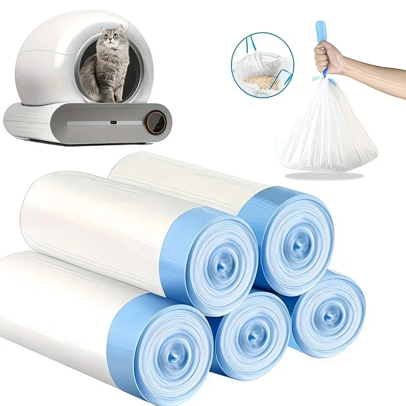 2/4/8 Rolls Cat Poop Bags Compatible with Tonepie Smart Automatic Cat Litter Box Self Cleaning Cat Toilet Liners Pet Accessories