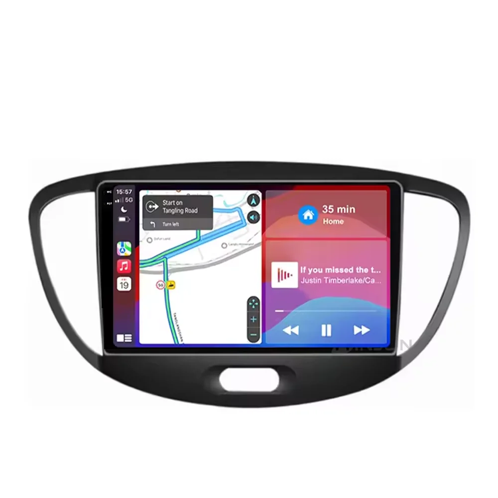 Android 15 CarPlay Auto Qualcomm Autoradio Voor Hyundai i10 2007 2008 2009 2010 2011 2012 2013 GPS Multimedia Speler stereo - afbeelding 2
