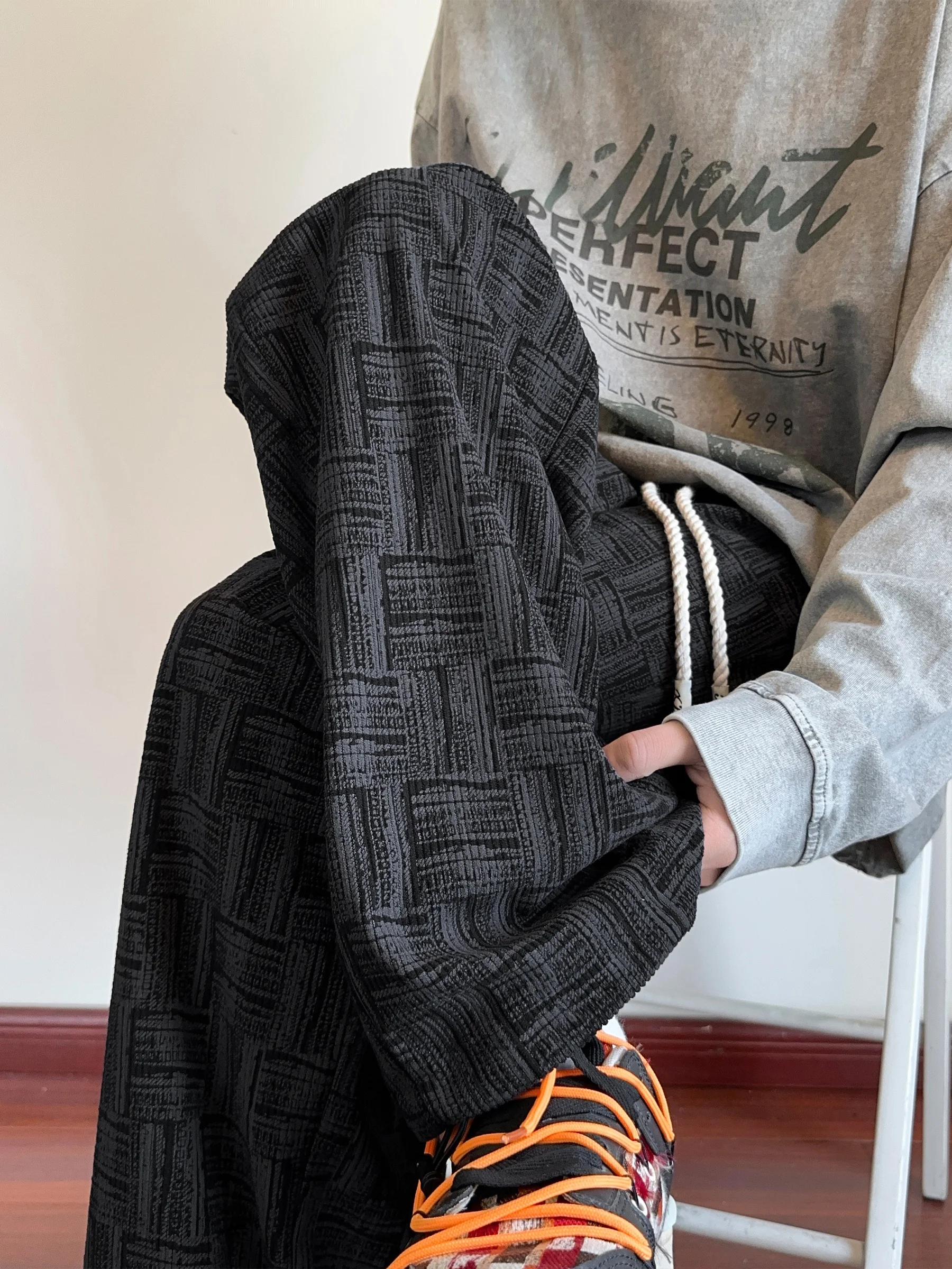 

Мужские вельветовые брюки в клетку, повседневные, прямого кроя, свободные, осенние, новые, удобные, дышащие, из полиэфирного волокна, для молодежи, на каждый день...