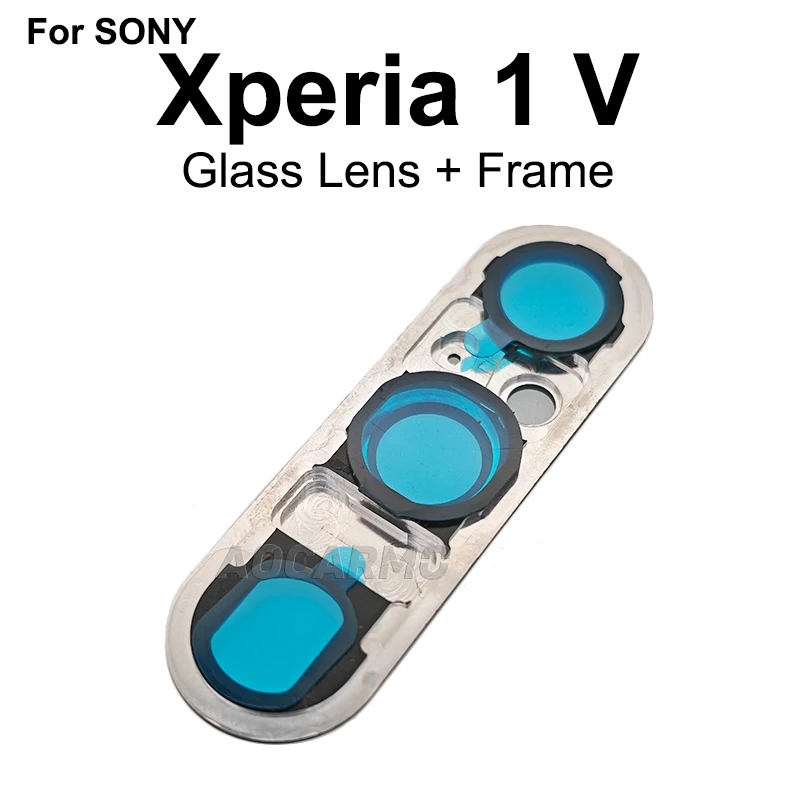 Aocarmo Szkło Obiektywu Tylnej Kamery z Ramką do Sony Xperia 1 V XQ-DQ72 DQ44 SO-51D - Część Zamienna — zdjęcie 3