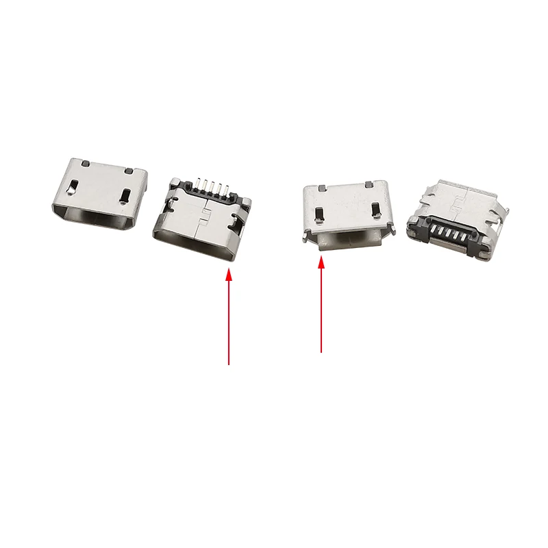 5-pinowe złącze Micro USB Port żeński Jack Wtyczka lutownicza SMD SMT Android Telefon Gniazdo ładowania danych 5P MicroUSB DIY Adapter naprawczy — zdjęcie 3