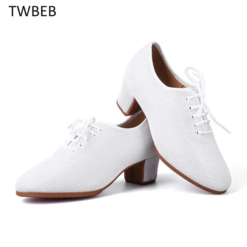 Women Dance Shoes Jazz Latin Ballroom Salsa Dancing Shoe High Heels Ladies Practice Training Modern Popular Sneakers