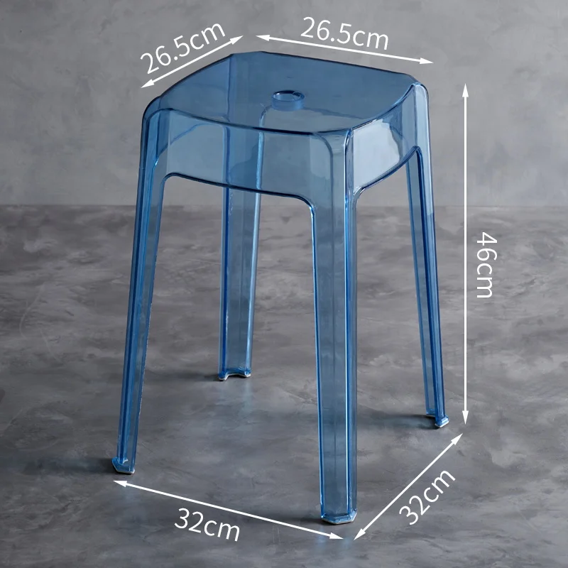 Kitchen Dining Chairs Nordic Modern Transparent Bedroom Balcony Bar Floor Chair Plastic Design Meuble Salon Home Furniture