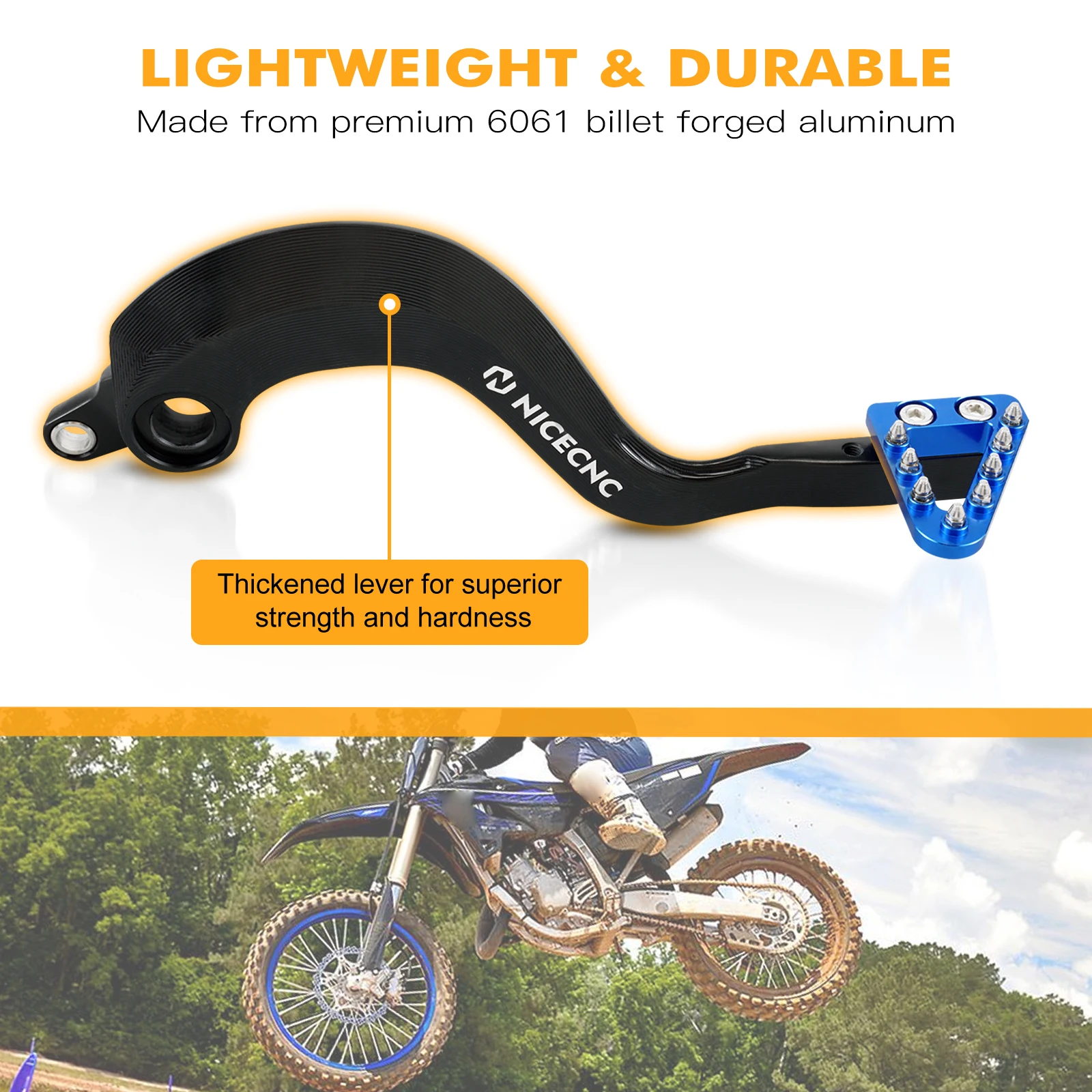 (EU-Lager) Für Yamaha YZ125 YZ250 YZ 125 YZ 250 2005-2024 YZ 125X YZ 250X 2017-2023 Motorrad-Bremspedalhebel mit verstellbarer Spitze – Detail 6