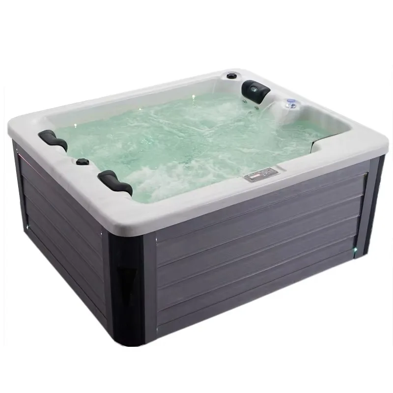 New Design Modern Acrylic Whirlpool Bathtub 3 Person Outdoor Spa Pool Massage Hottub For Villa & Hotel Use