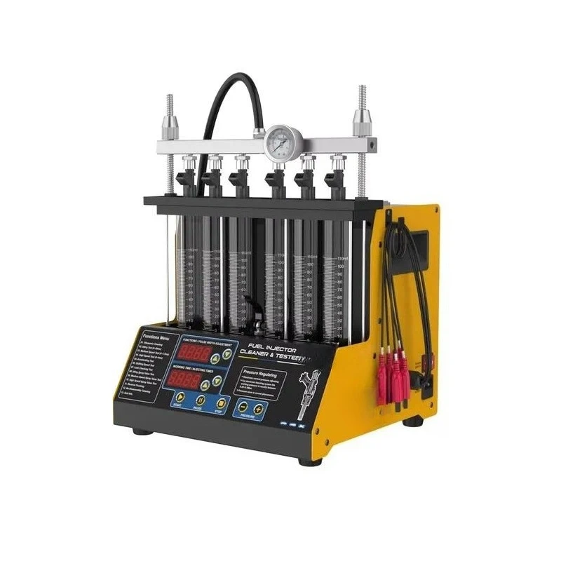 CT200 Impulse Injector Nozzle Cleaner Tester 110V/220V Ultrasonic Fuel Petrol for 6-Cylinder Cars Vehicle Tools