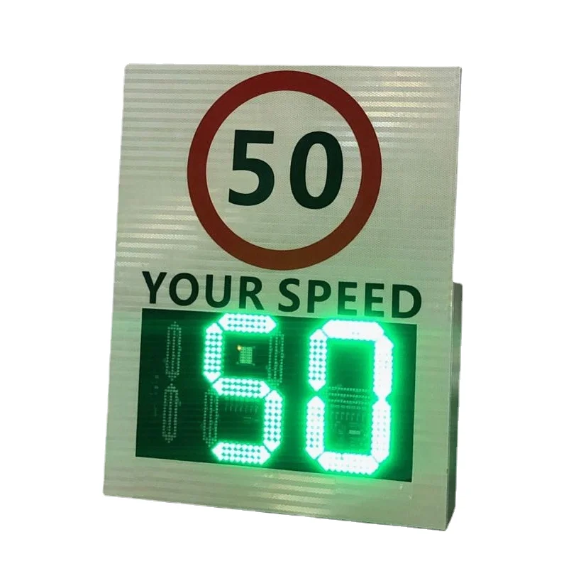 Red Green Solar Or Alternating Current Detector Radar Speed Sign Detector Display Traffic Warning Products