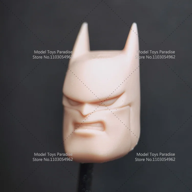 Unpainted 1/12 Soldier Batman Head Sculpt Ben Affleck Bale 1966 Animated Edition White Model Head Fit 6inch Action Figure Body