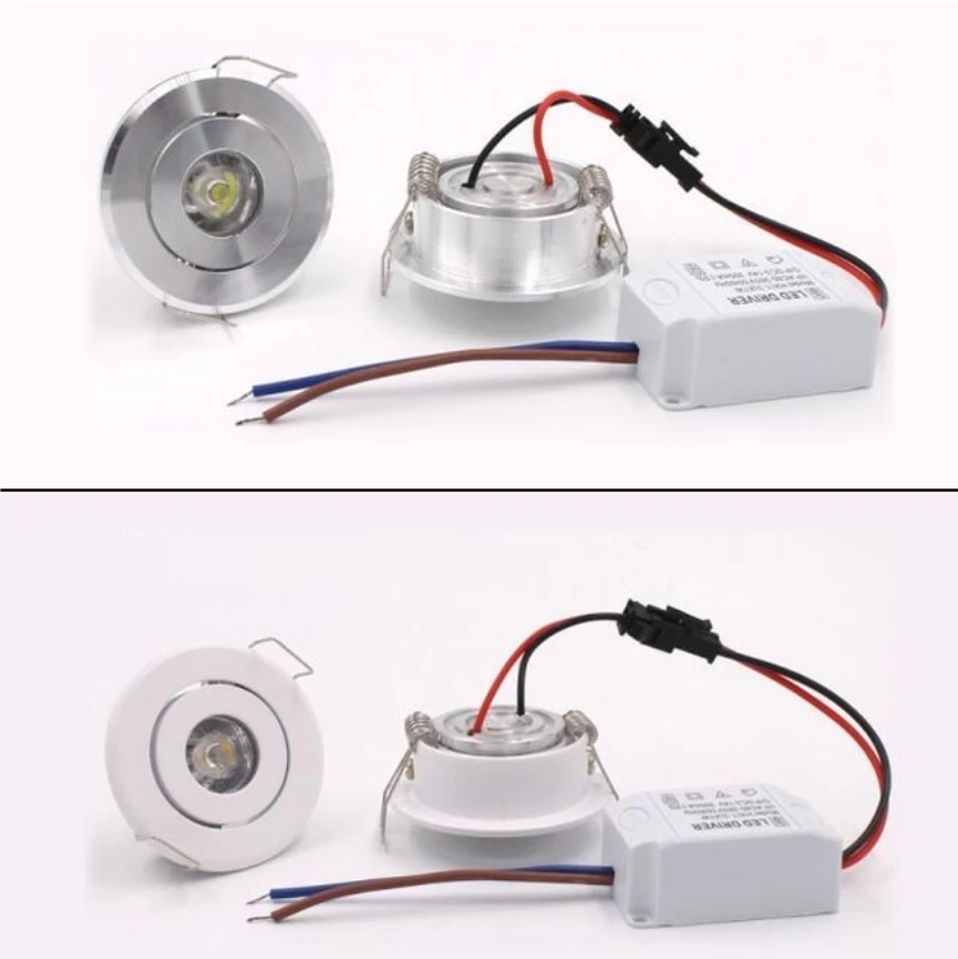 

LED Mini Ceiling LED Spot Llight 1W 3W LED Recessed Downlight AC85-265V 12V 24V Mini Downlight Cabinet Spot Lamp