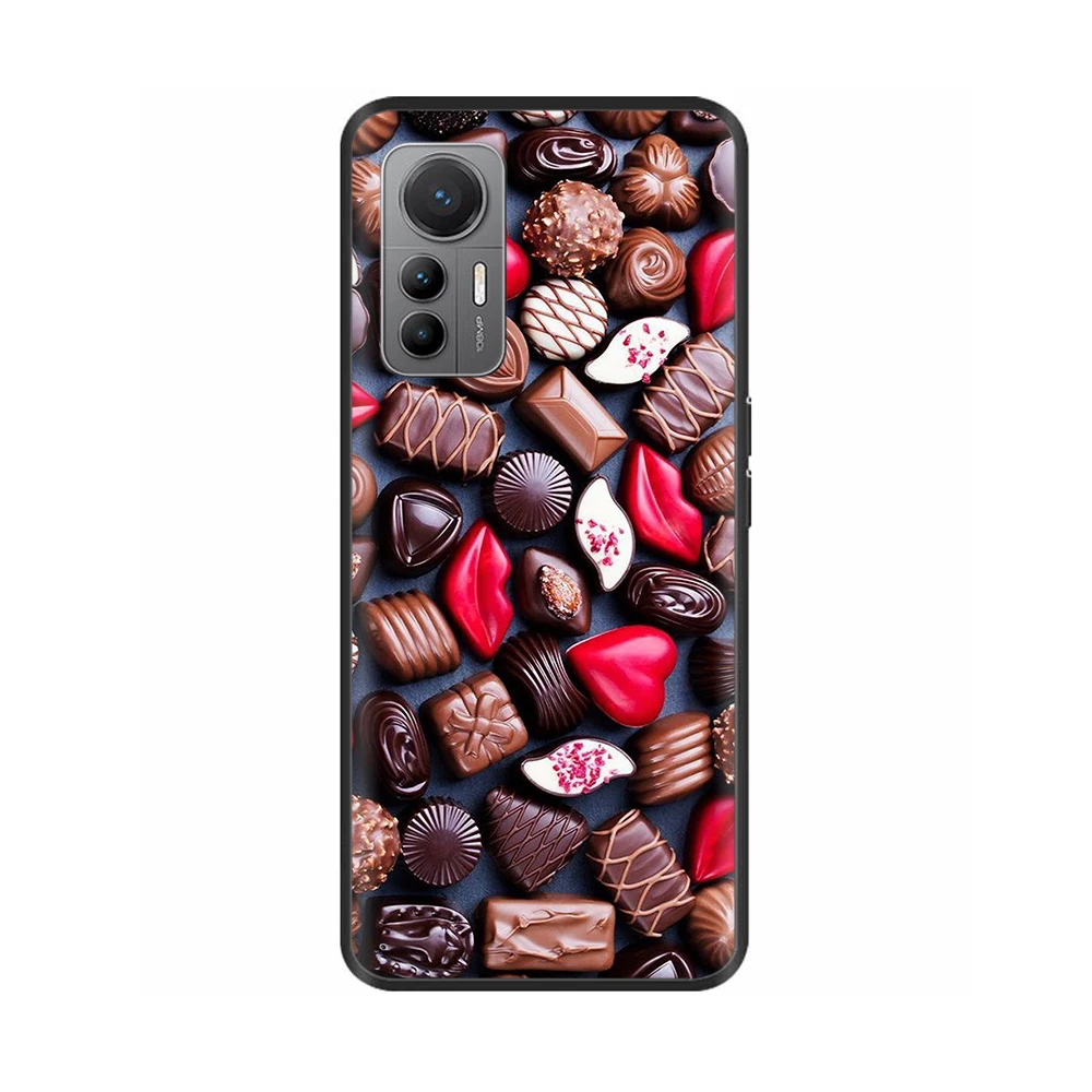 For Xiaomi 12 Lite Case Mi 12X TPU Cute Soft Silicone Flower Cat Back Cover for Xiaomi Mi 12 Pro Mi12 X Cases Mi12 12Pro Bumper
