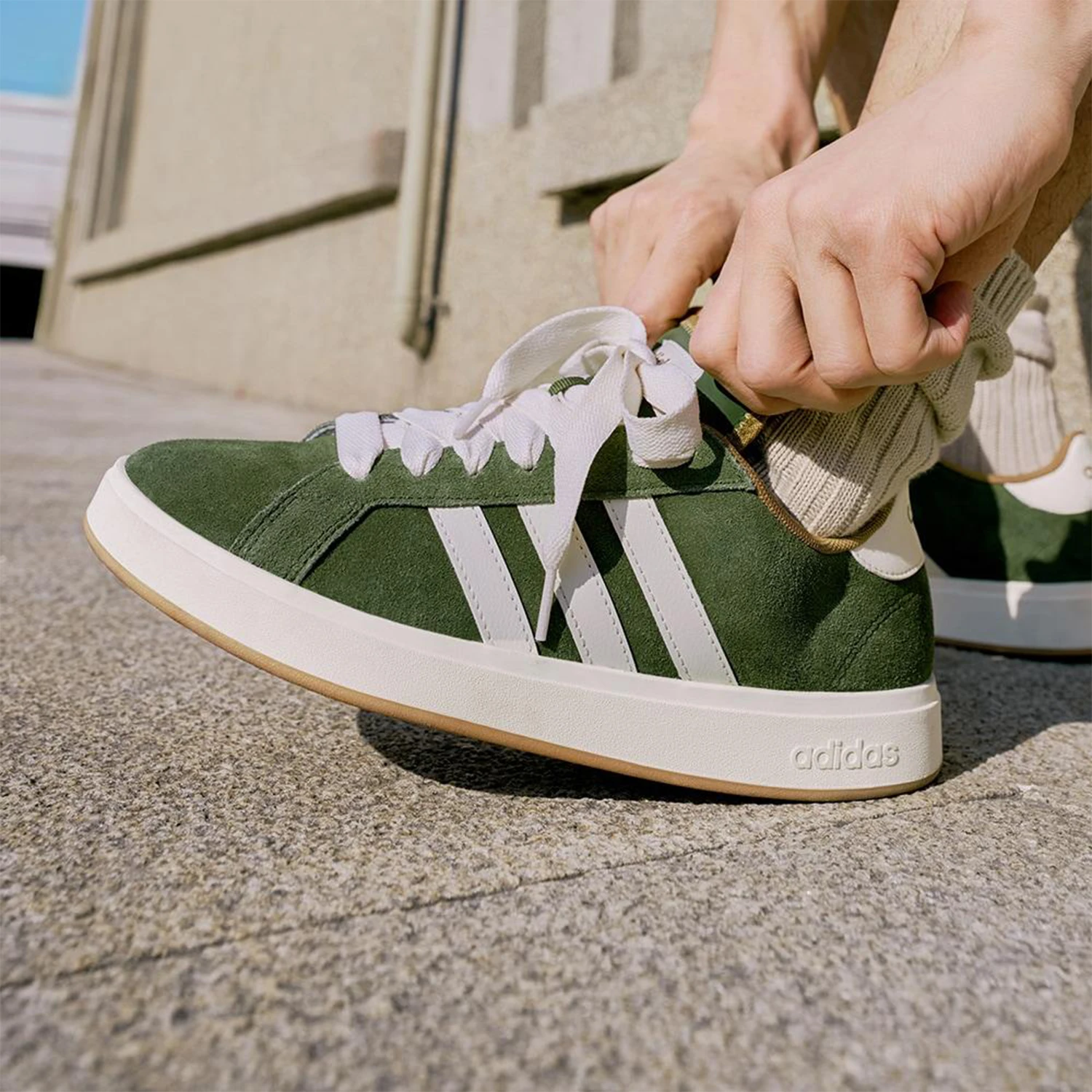 Adidas Authentic Grand Court Zapatillas bajas informales retro para hombre y mujer KK1407