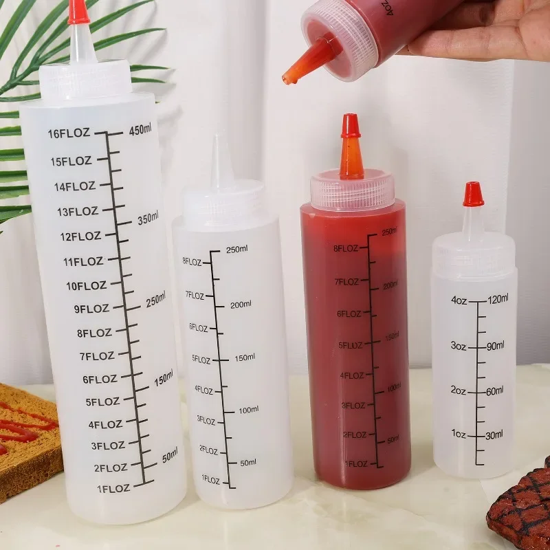 بهارات بلاستيكية زجاجات ضغط قابلة لإعادة الاستخدام مانعة للتسرب قوارب المرق الصلصات الزيوت موزع حاويات تخزين المطبخ المنزلية