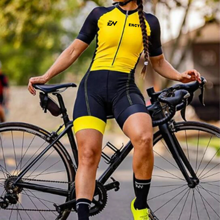 

One Piece Triathlon Skinsuits Women's Cycling Set MTB Team Skinsuit Kits Summer Female's Jumpsuit Jerseys