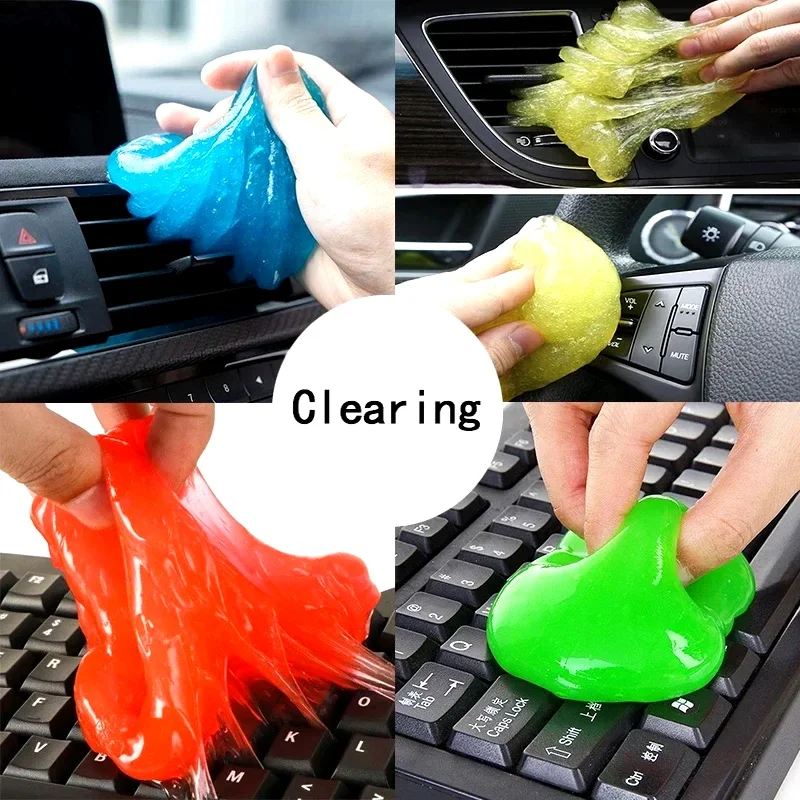 NewAuto Car Cleaning Pad Glue Powder Cleaner Magic Cleaner Dust Remover Gel Home Computer Keyboard Clean Tool Car Cleaning