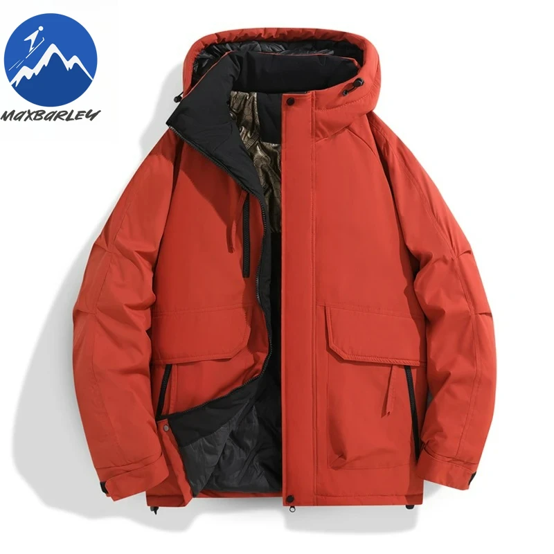 

Роскошная мужская куртка Maxbarley, легкое теплое пальто для путешествий на открытом воздухе, повседневные однотонные удобные зимние куртки для верховой езды, морозостойкие