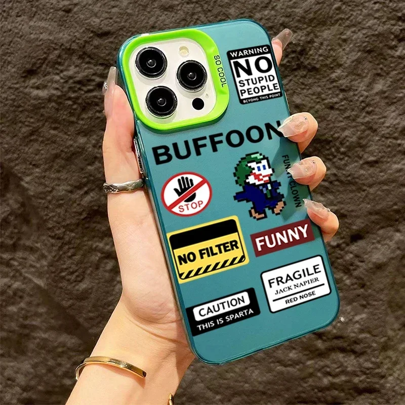 Clown Buffoon Pattern Phone Case for Xiaomi Mi 11 Lite 12T Poco X3 GT NFC F4 X5 Pro 5G Candy Matte Shockproof Back Cover image 3