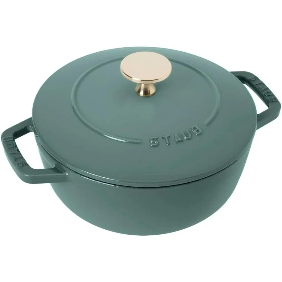 

WaNABE Z1025327 Wanabe Eucalyptus S 6.3 inches 16 cm Both Handed Cast Iron Pot Rice Cooking Induction Compatible Japanese Authe
