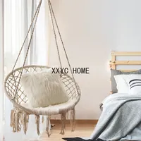 150kg Garden Chair Swinging Indoor Outdoor Furniture Hammock Hanging Rope Chair Swing Chair Seat Hammock Camping Home Use