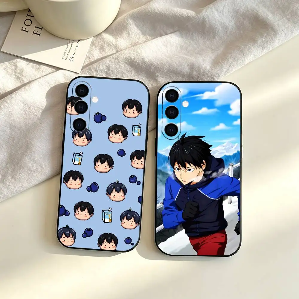 Haikyuu Kageyama gift Phone Case Black Silicone Soft For Samsung Galaxy A73,A72,A71,A70,A53,A52,A51