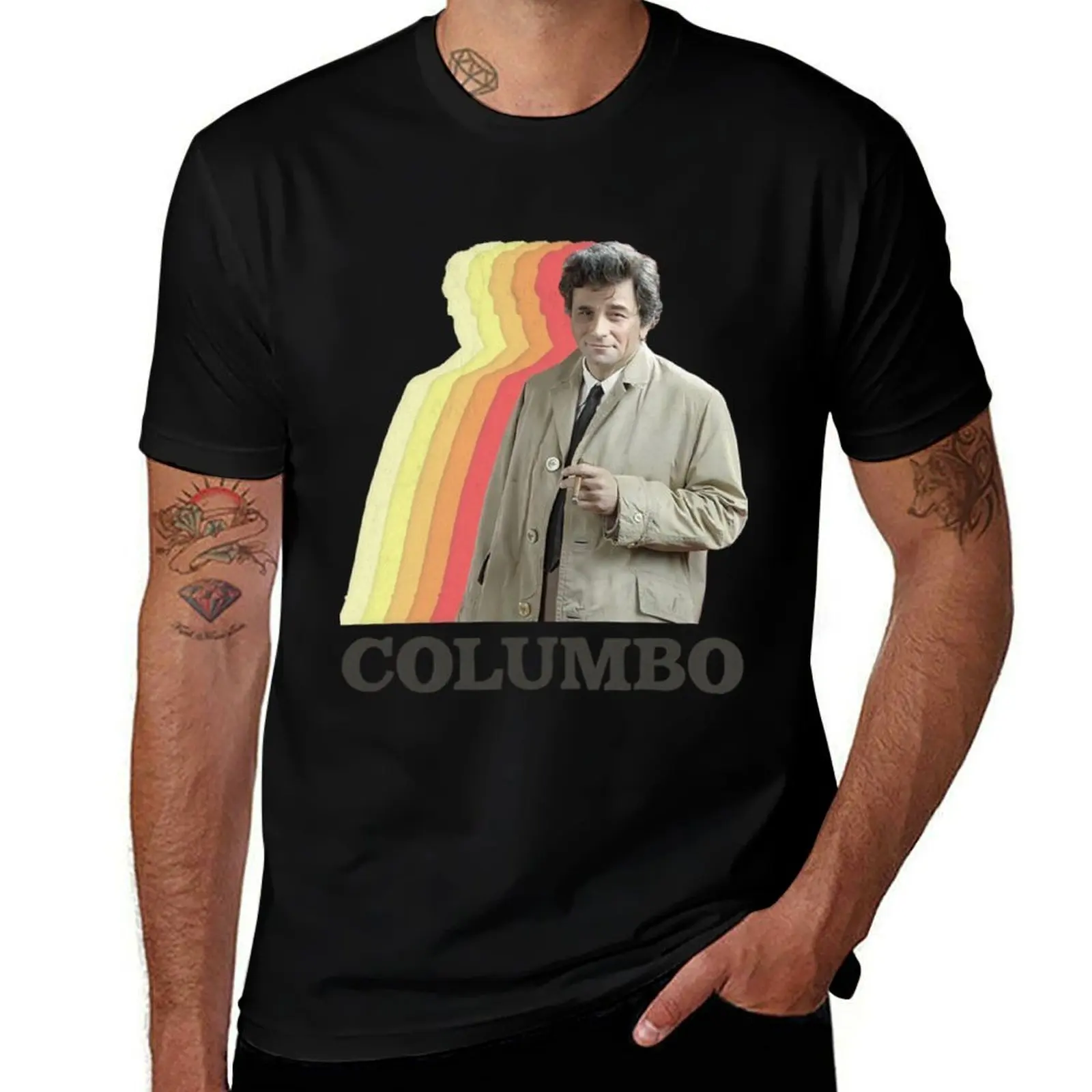 Columbo T-Shirt Large Size Casual Short Sleeve Top T-Shirt