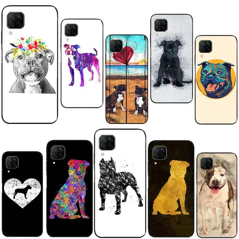 Staffordshire Bull Terrier Dog Case For Huawei P60 P40 P20 P30 Pro Nova 5T 9 P Smart Honor X8 X9a 50 70 Magic 5 Lite Cover