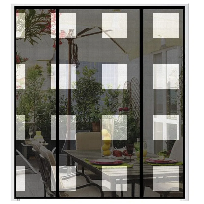 Magnetic Screen Door Mosquito Net Screen Mosquito Mesh For Outdoor Door Invisible Fiberglass Net Tulle Custom Size Auto Closing