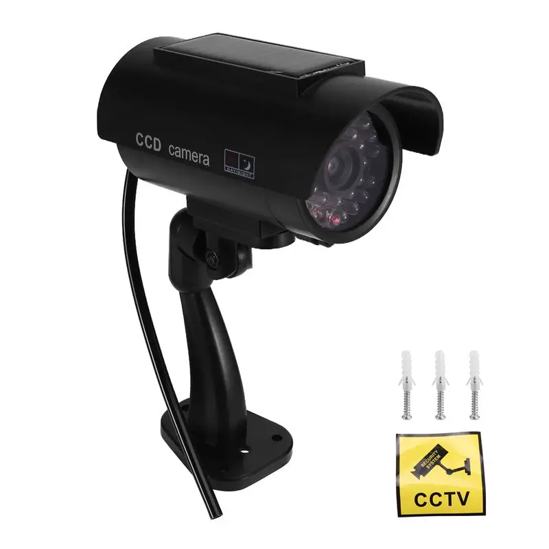 Simulation Solar Camera Outdoor Surveillance Simulation Fake Camera Dummy Cam With LED Light