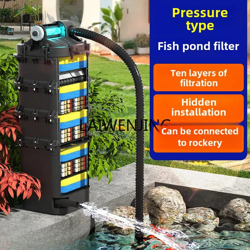 Sistema de circulación de agua con filtro para estanque de peces LYN, equipo de purificación de agua koi grande para exteriores