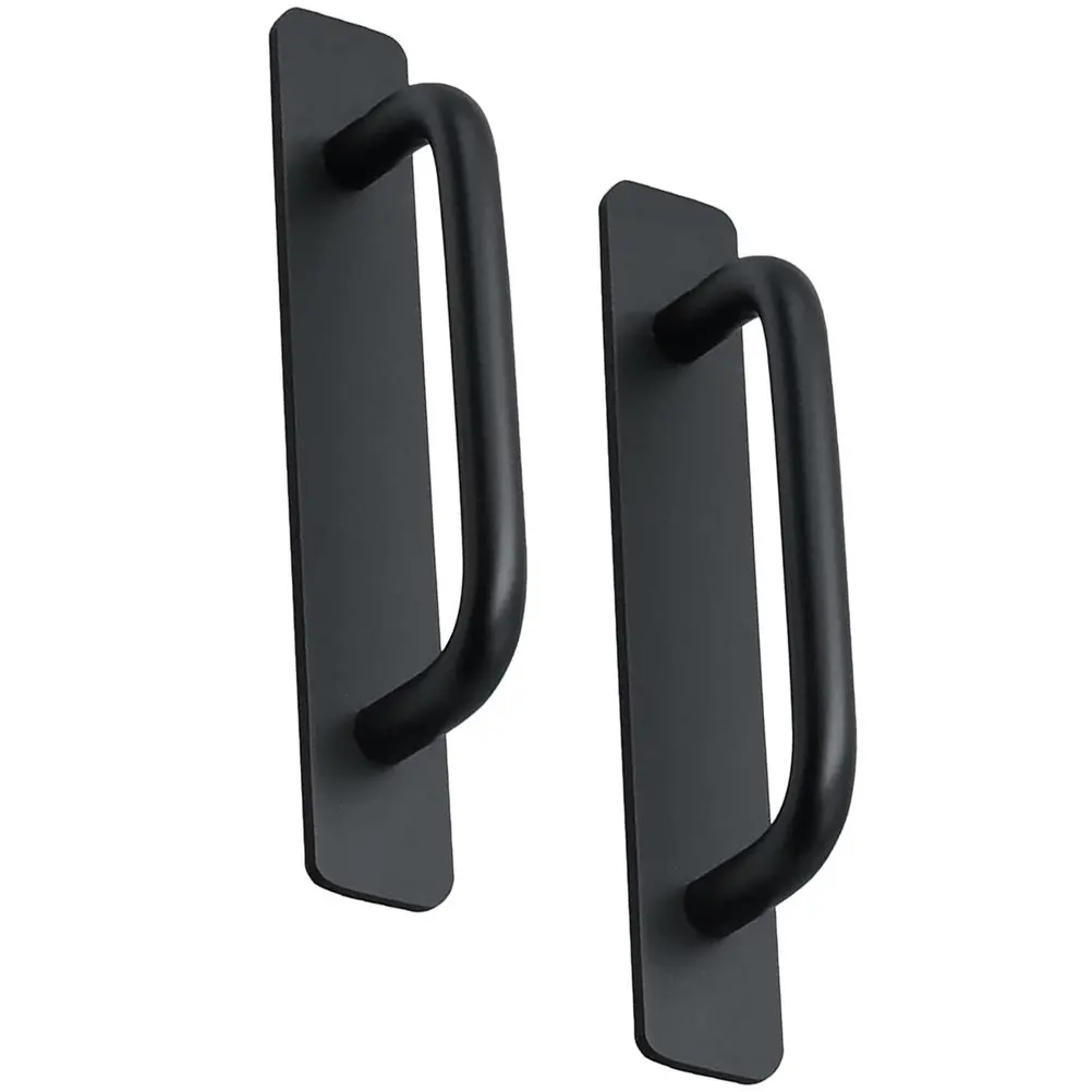 2Pcs Long Handle Adhesive Stick on Cabinet Handles Peel and Stick Sliding Door Handles Bathroom Kitchen Drawer Pulls Hardware