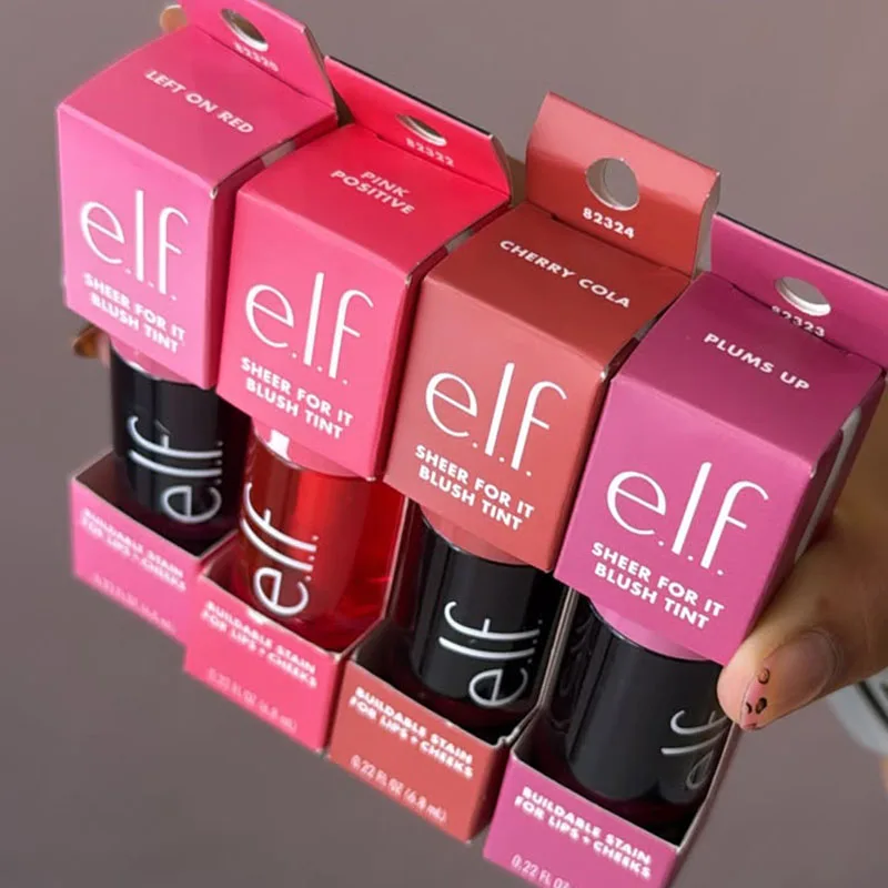 Elf 2 in1 Liquid Powder Blusher for Cheek Lip Makeup Pink Positive Cherry Cola Lasting Moisturizing Exfoliates Daily Cosmetics