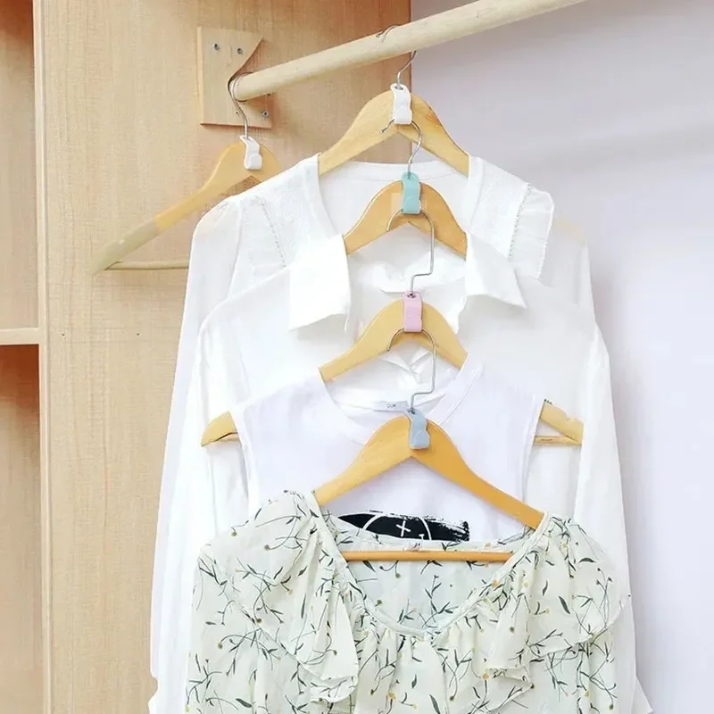 5/50Pcs Mini Clothes Hanger Connector Hook Cascading Plastic Wardrobe Coat Extendable Hanger Holder Space Saving For Closet Home