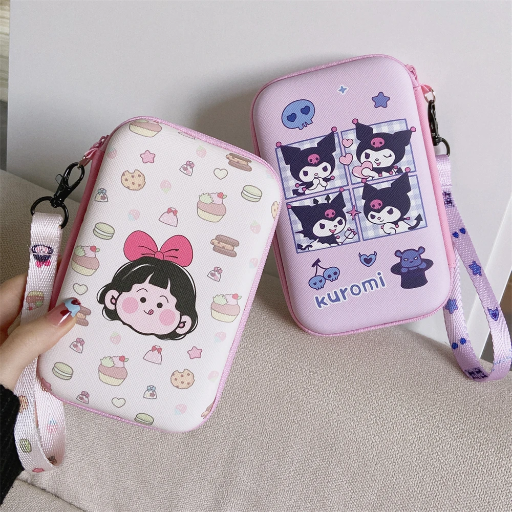 Borsa per disco rigido portatile per caricabatterie per cavo per auricolari U Disk Organizer Hello Kitty Kuromi Cinnamoroll Stellalou Stitch Storage