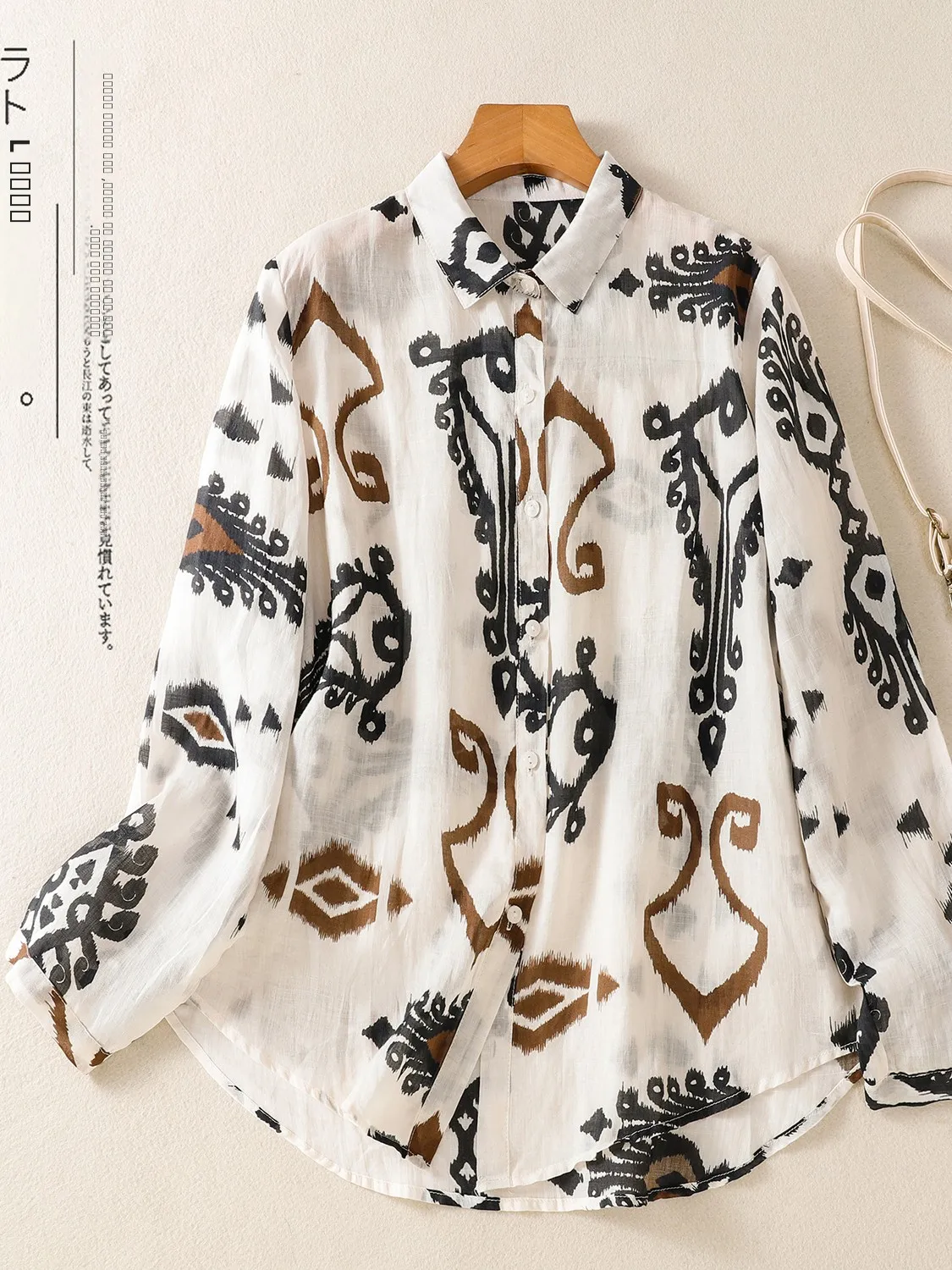 

Свободный крой из хлопка и льна с цветочным принтом, длинный открытый кардиган-топ для женщин, большие размеры, удобный дышащий обычный Le...