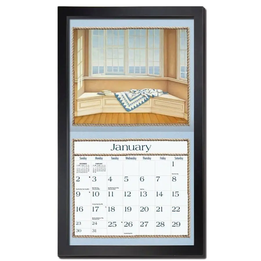 

Contemporary Wall Calendar Frame Black Finish
