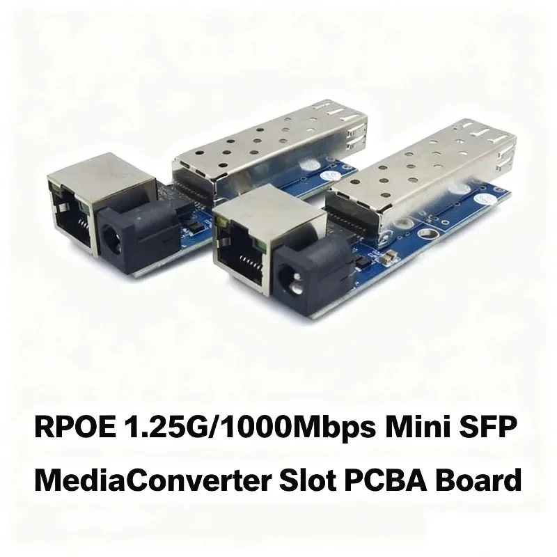 

Гигабитный медиаконвертер Mini Reverse POE 1.25G с трансивером SFP, вход RPOE 5В-24В, 1 слот SFP, 1 порт RJ45 Ethernet, оптоволоконный коммутатор SFP