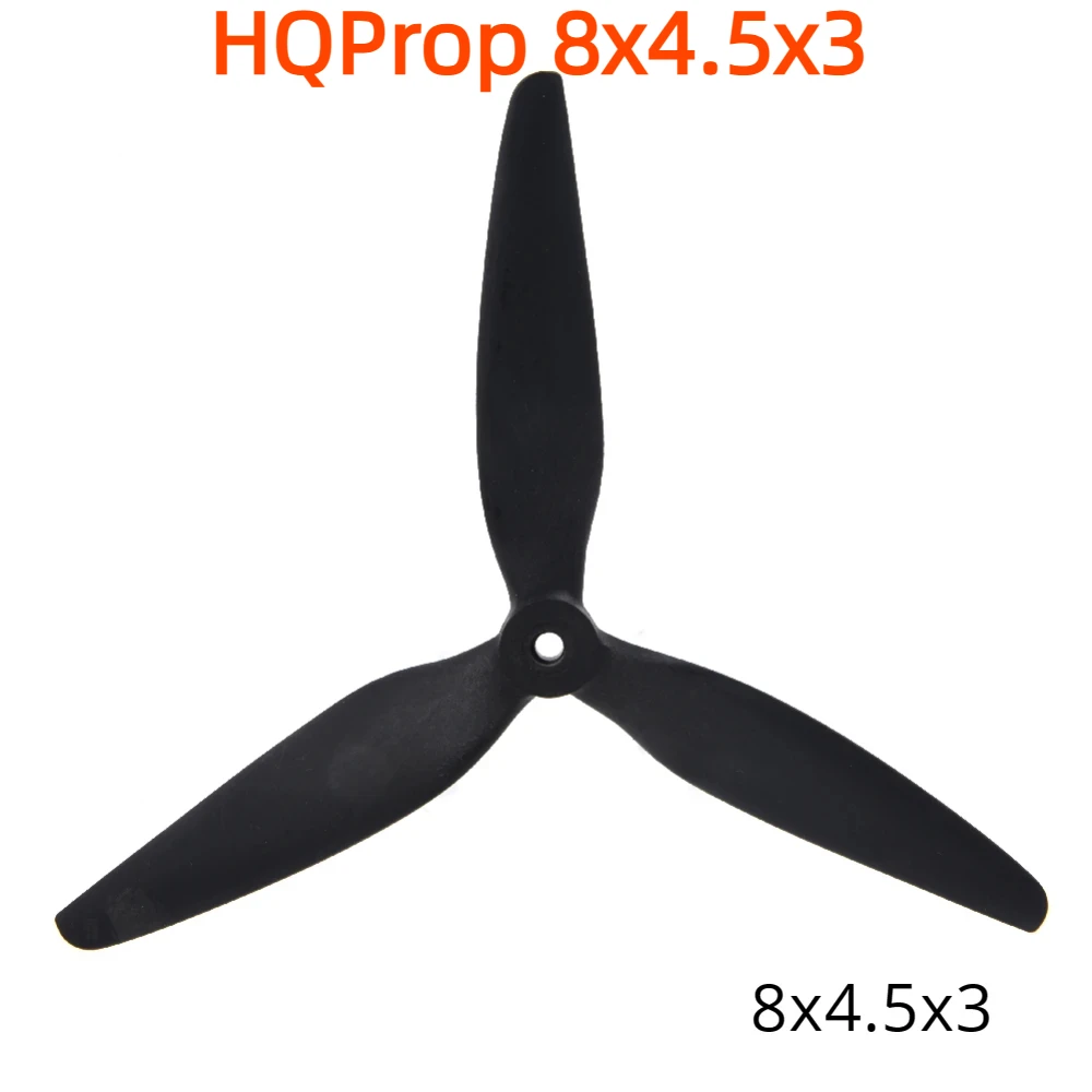 HQProp 8x4.5x3 8045 8x4x3 8inch CW CCW  For RC FPV Freestyle Drone 3 blade/tri-blade Black-Glass Fiber Reinforced Nylon Propelle