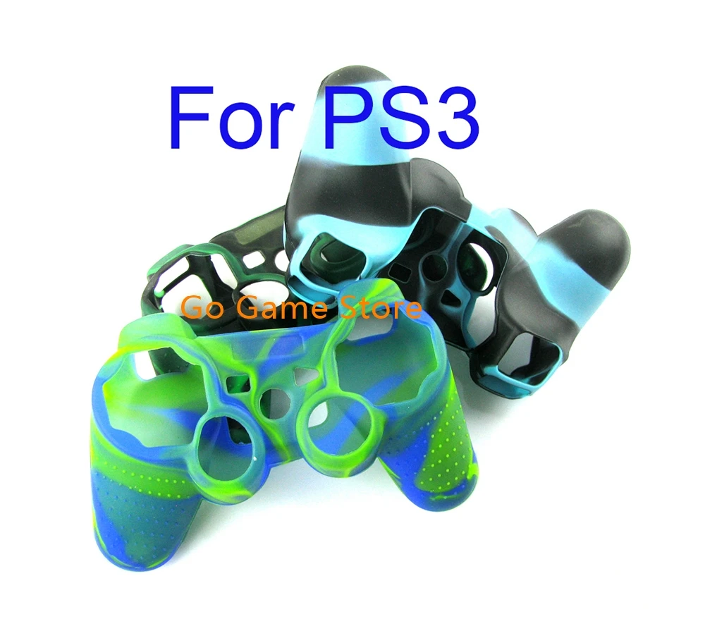 التمويه لينة حقيبة غطاء سيليكون حماية الجلد ل PS3 تحكم ل PS3 المقود غمبد