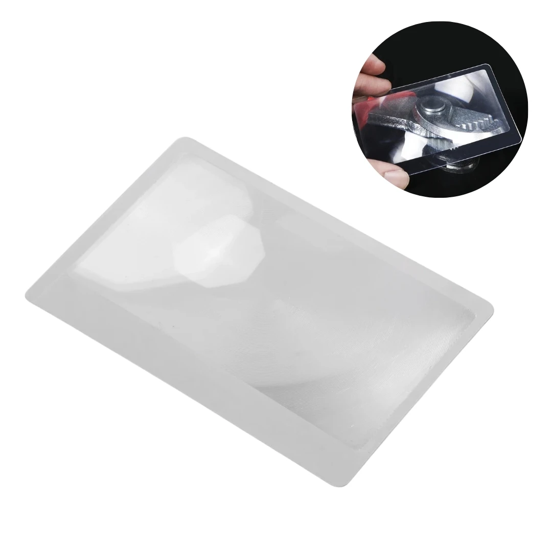 1 Lupa de Leitura 3X de Bolso Formato Cartão Lente Fresnel