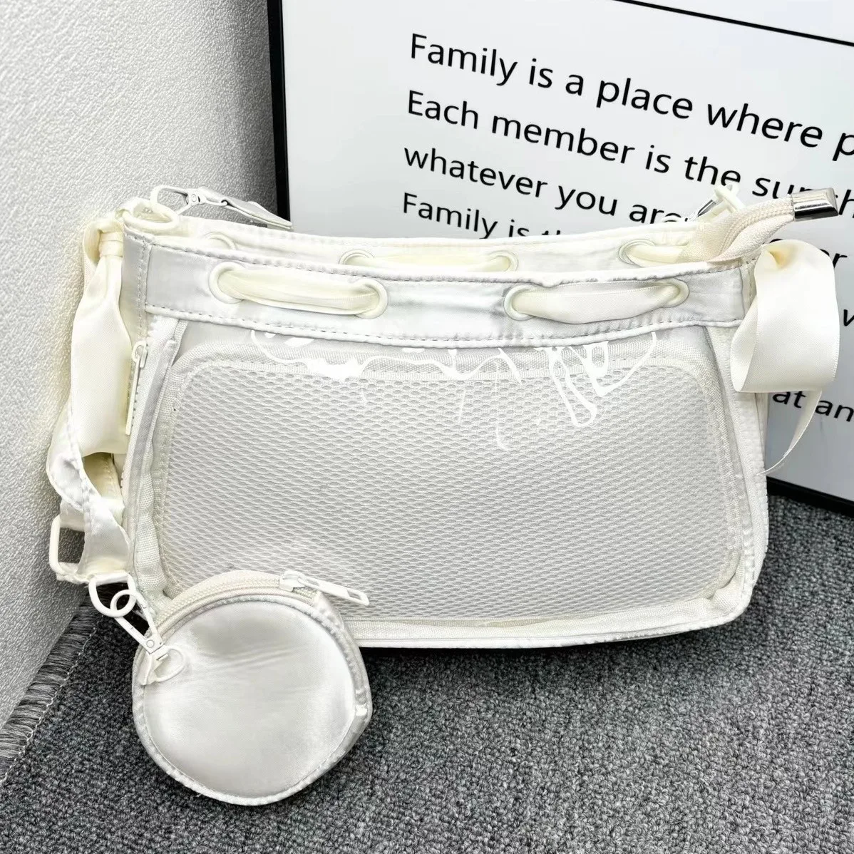 Niche Design Japanese High Beauty Transparent Cute Kawaii Ita Bag Minimalist Casual Handheld One Shoulder Crossbody Bag