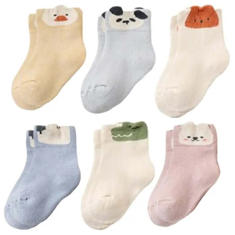 Baby Cozy Socks 6 Pairs Boy Girls Crew Socks Soft Winter Warm Thick Socks Boy Girls Crew Socks Kid Thick Warm Socks For Girls Bo