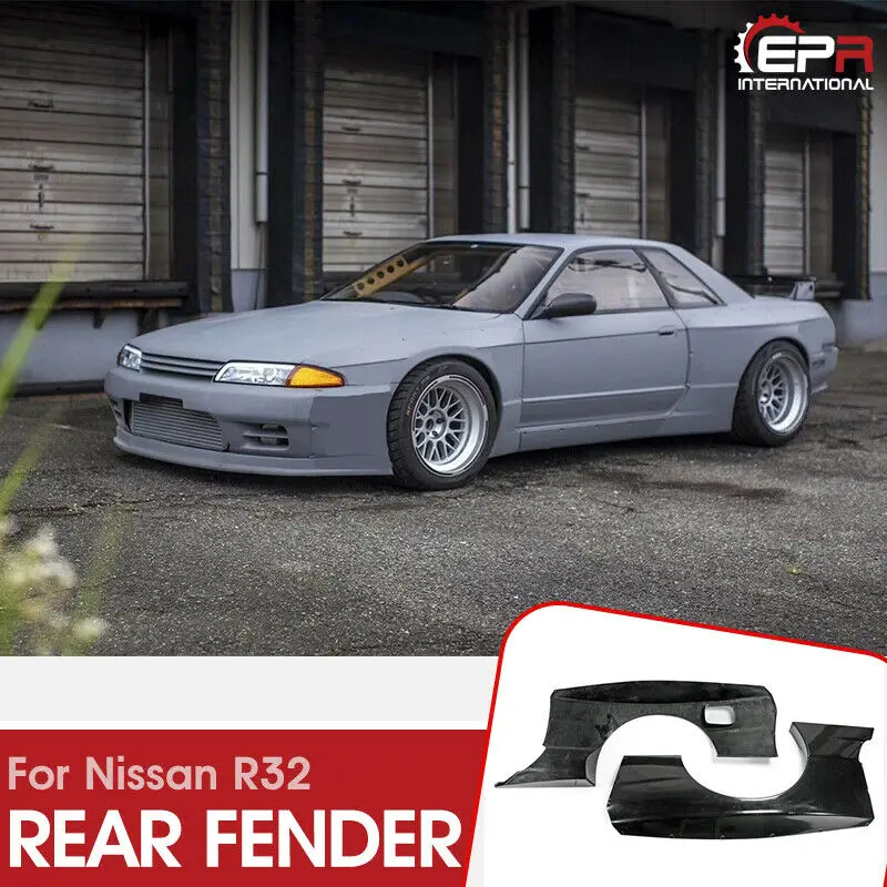 

EPR For Nissan R32 Skyline GTR RB Style JAP FRP Fiber Unpainted Rear Over Fender + Extension Exterior Body kits(4PCs)