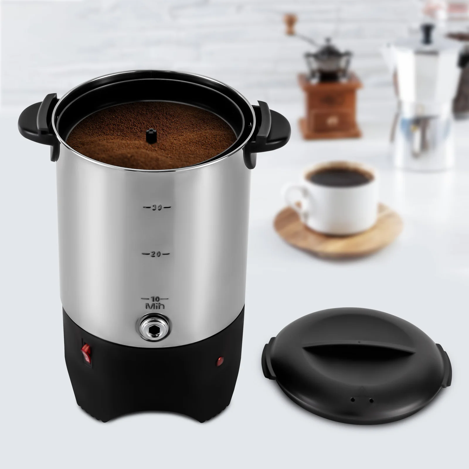 

Кофейная урна объемом 5,2 л, 1000 Вт, контейнер для напитков с быстрым нагревом, нержавеющая сталь 304, 110 В для использования в кафе, буфетах, офисах, отелях