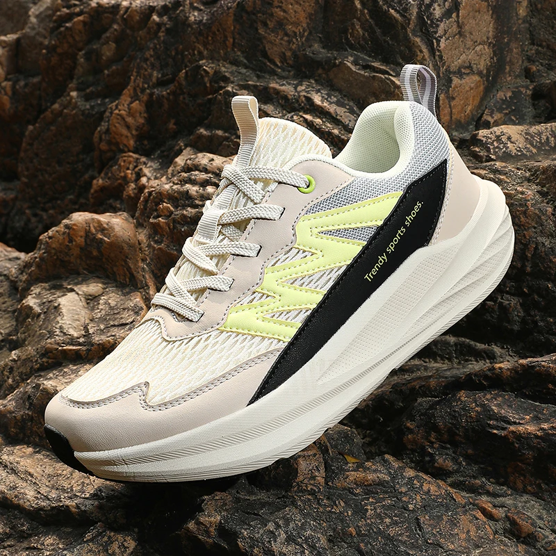

Summer Casual Running Sneakers for Men Breathable Mesh Cushioned Insole Non Slip Daily Sport Walking Footwear