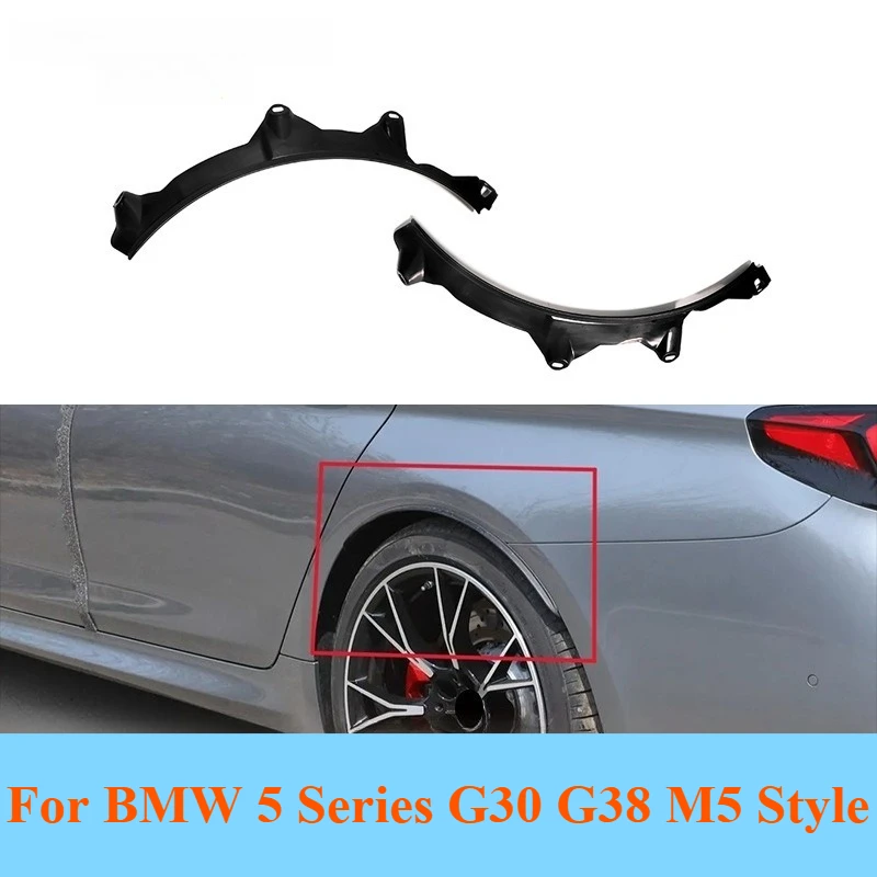 For BMW 5 Series G30 G38 M5 Style Rear Wheel Arch Flares Wide Body Extension Fender Trim Exterior Modification Upgrade Accessory
