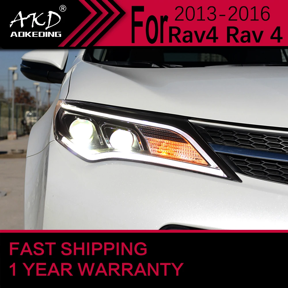 

Car Lights for Toyota RAV4 LED Headlight 2013-2016 RAV 4 Lamp Drl Projector Lens Automotive Accessories