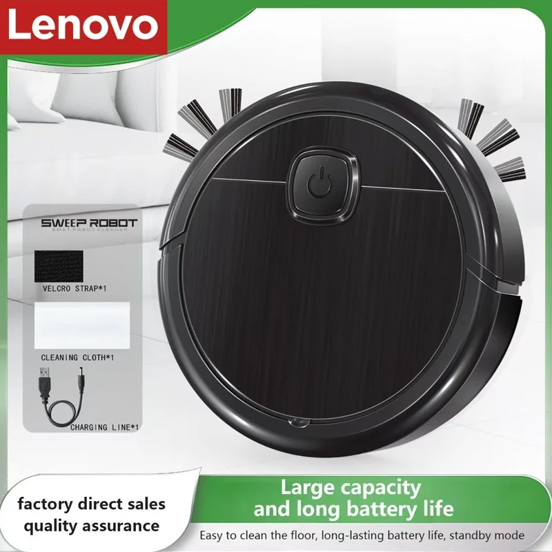Lenovo Smart Sweeping Robot Vacuum Mop 3-in-1 4000pa Strong Suction Washable Mop For Pet Hair Hard Floor Ideal Home Kitchen Room