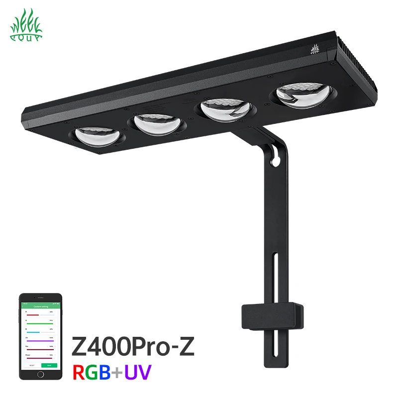 Week Aqua Z250 Pro Full Spectrum LED Aquarium Light RGB UV App