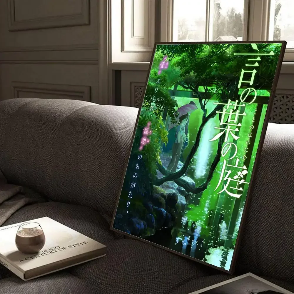 The Garden of Words Anime Poster Modern Home Living Bedroom Bar Hallway Waterproof Wall Art Aesthetic Decor