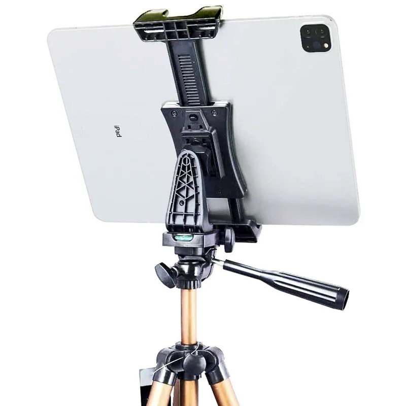 Universal Tablet Phone Tripod Mount Tilt Adjust 360°Rotating Stand Holder Clip for IPad Mini Air Pro 12.9 Xiaomi Huawei Pad Vlog